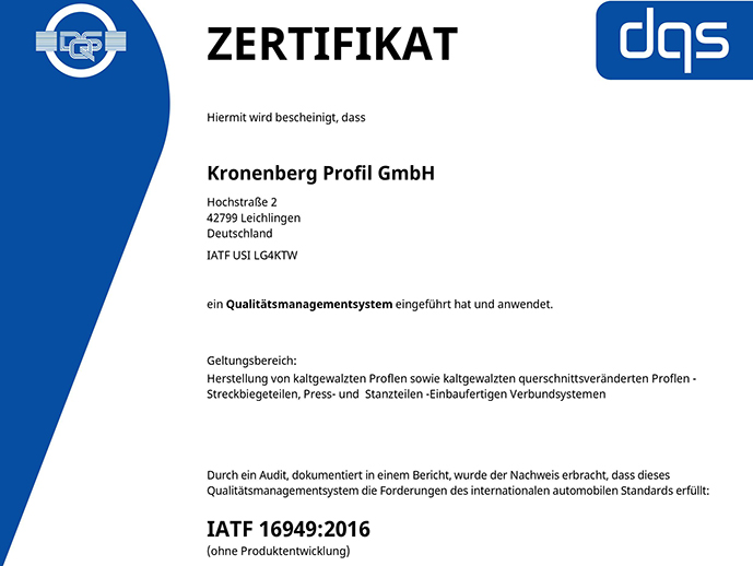 bueltmann-gruppe-historie-2007-kronenberg-profil-qualitaetsmanagement-iso-16949